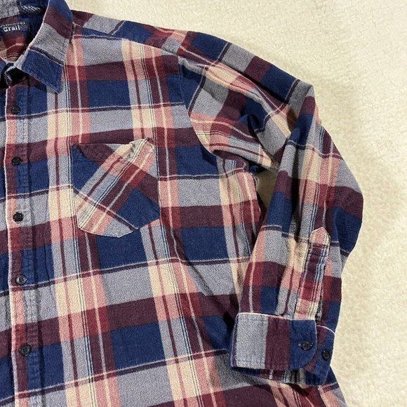 Vintage Andover Trail Shirt Flannel Mens 2XL Big Man Button Up Plaid - Picture 3 of 8